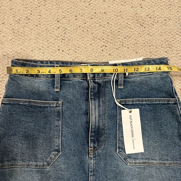 NWT Just Black Women’s Denim Maxi Skirt with front slit - Picture 6 of 6